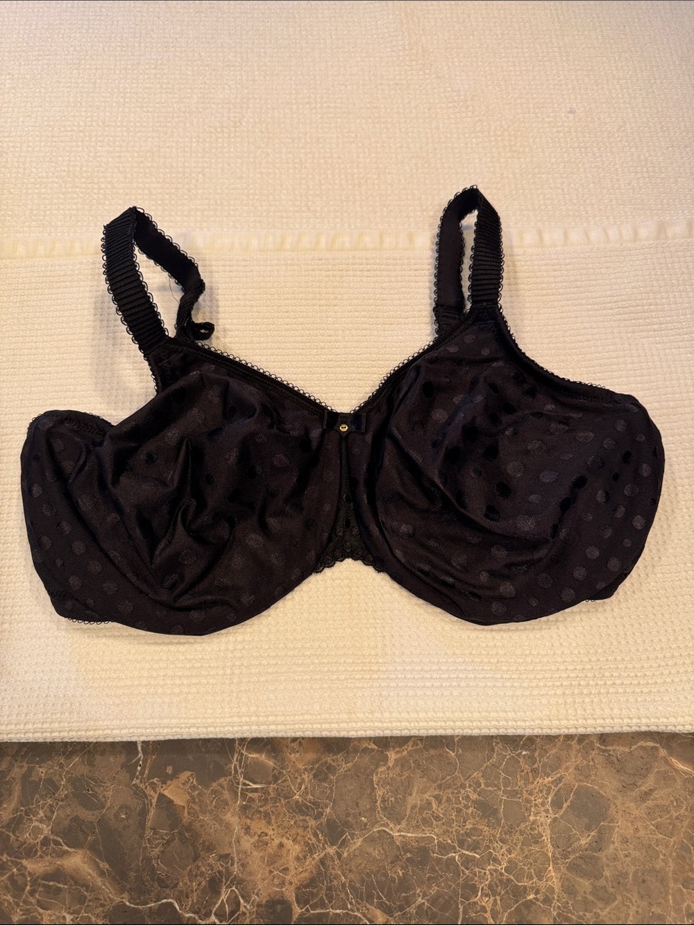 Wacoal Black Polka-Dot Underwire Bra